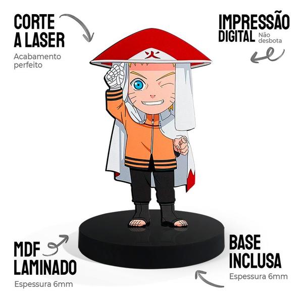 Imagem de Totem Pequeno Boneco Naruto Hokage 7cm + Base