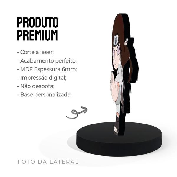 Imagem de Totem Pequeno Boneco Naruto Neji Hyuga Jovem 7cm + Base