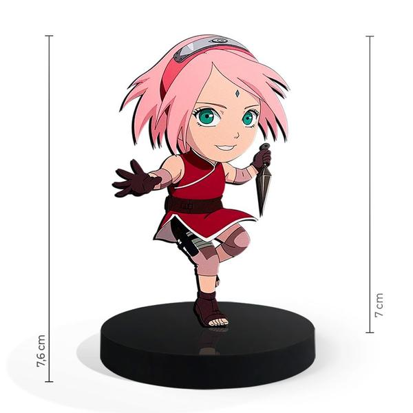 Imagem de Totem Pequeno Boneco Naruto Sakura Haruno 7cm + Base