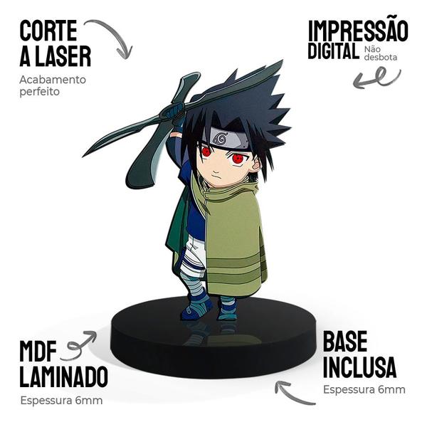 Totem Pequeno Boneco Naruto Sasuke Uchiha 7cm + Base - ShopC Imagem de Totem Pequeno Boneco Naruto Sasuke Uchiha 7cm + Base
