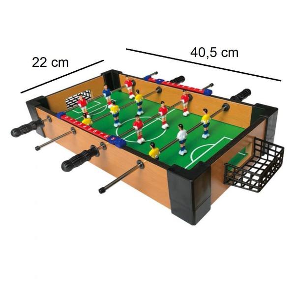 Imagem de Totó Super Craque Junior Pebolim Mesa de Futebol Portátil Infantil Kids DM Toys DMT5751