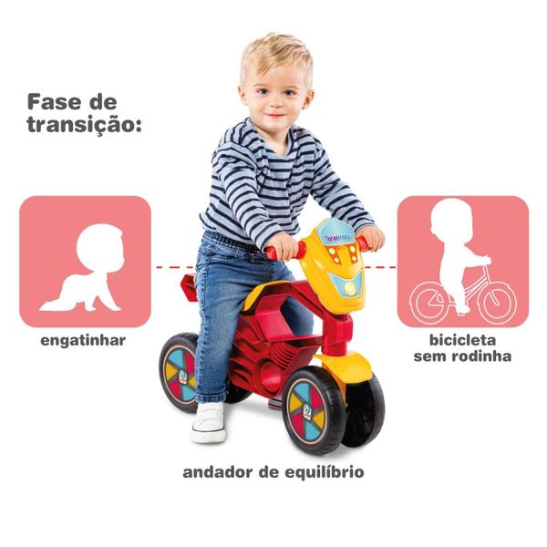 Imagem de Totoka Moto Bicicleta Equilibrio Infantil Vermelha Andador