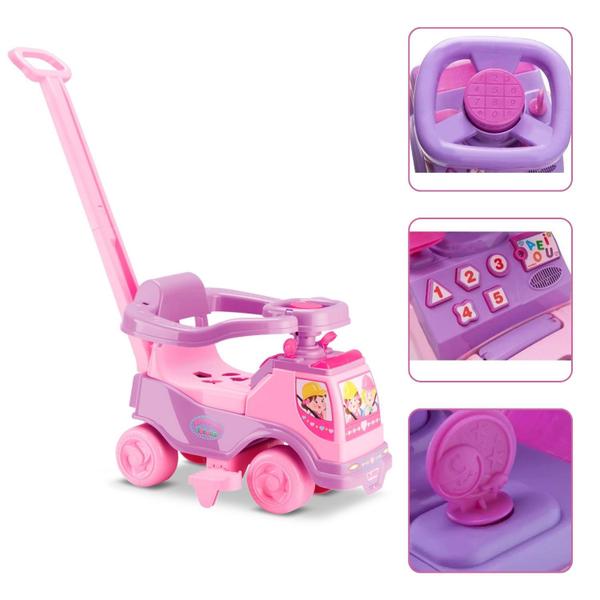 Totoka Plus Com Som Carrinho Rosa Infantil Triciclo Andador - Cardoso Toys Imagem de Totoka Plus Com Som Carrinho Rosa Infantil Triciclo Andador