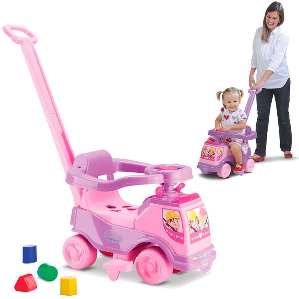 Totoka Plus Com Som Carrinho Rosa Infantil Triciclo Andador - Cardoso Toys Imagem de Totoka Plus Com Som Carrinho Rosa Infantil Triciclo Andador