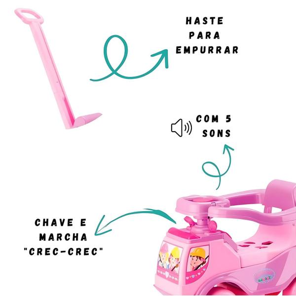 Totoka Plus Com Som Carrinho Rosa Infantil Triciclo Andador - Cardoso Toys Imagem de Totoka Plus Com Som Carrinho Rosa Infantil Triciclo Andador