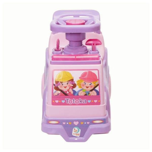 Totoka Plus Com Som Carrinho Rosa Infantil Triciclo Andador - Cardoso Toys Imagem de Totoka Plus Com Som Carrinho Rosa Infantil Triciclo Andador