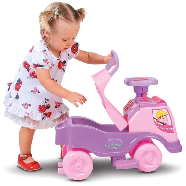 Totoka Plus Com Som Carrinho Rosa Infantil Triciclo Andador - Cardoso Toys Imagem de Totoka Plus Com Som Carrinho Rosa Infantil Triciclo Andador
