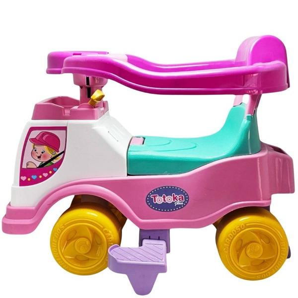 Imagem de Totoka Plus De Menina Carrinho Quadriciclo Andador Passeio com Haste Cardoso