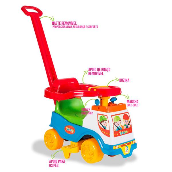 Imagem de Totoka Plus Infantil Motoca Carrinho Empurrador Criança Totokinha Passeio Triciclo Quadriciclo Andador Bebe Baby - Cardoso Toys