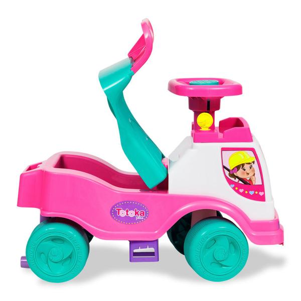 Imagem de Totoka Plus Rosa Triciclo Carrinho Infantil Andador P/Bebe