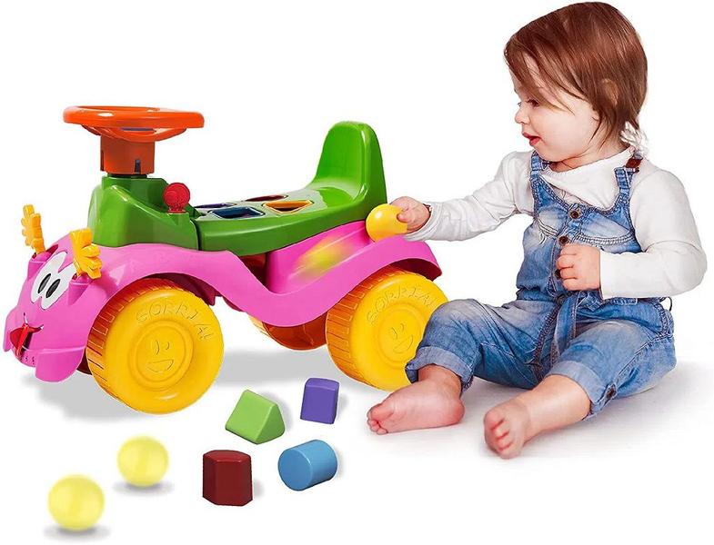 Imagem de Totokinha Bolinha Carrinho Rosa Menina 6005 - Cardoso Toys