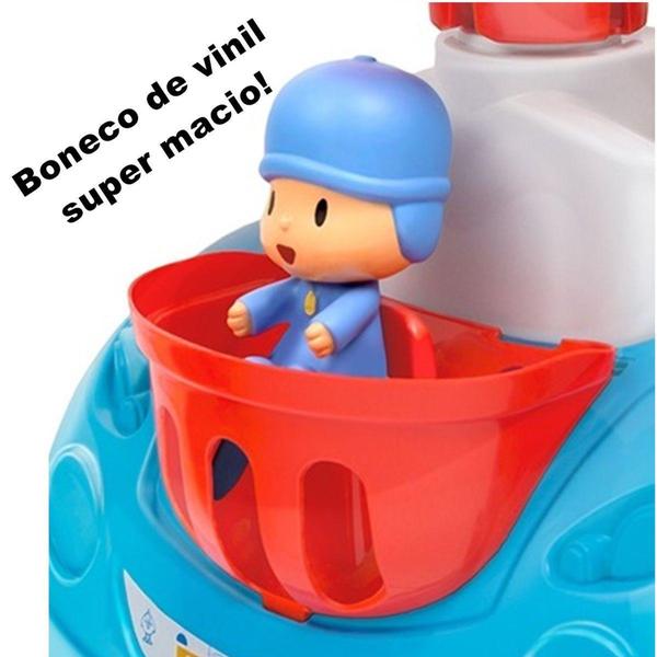 Imagem de Totokinha Pocoyo Infantil Azul com boneco, buzina, e peças - Cardoso Toys