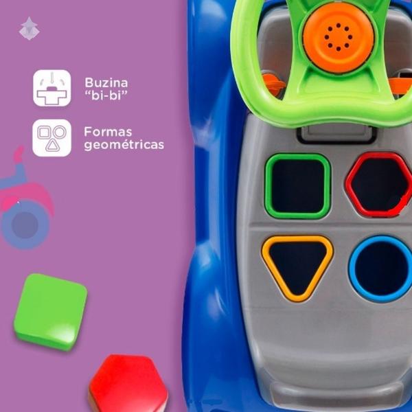 Imagem de Totokinha Sport Azul Menino Carrinho Com Peças Geométricas - Cardoso Toys