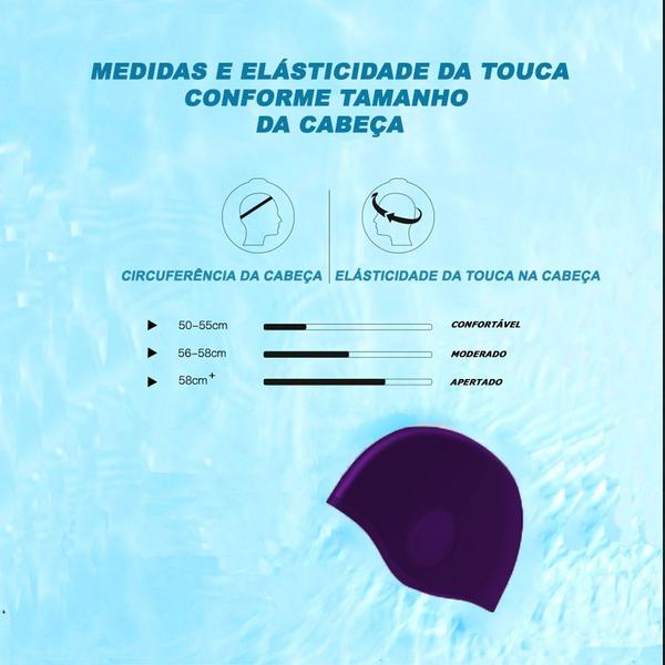 Imagem de Touca De Natação Gold Sports Ergononico Ultra Confort De Silicone - Com Cobertura das Orelhas