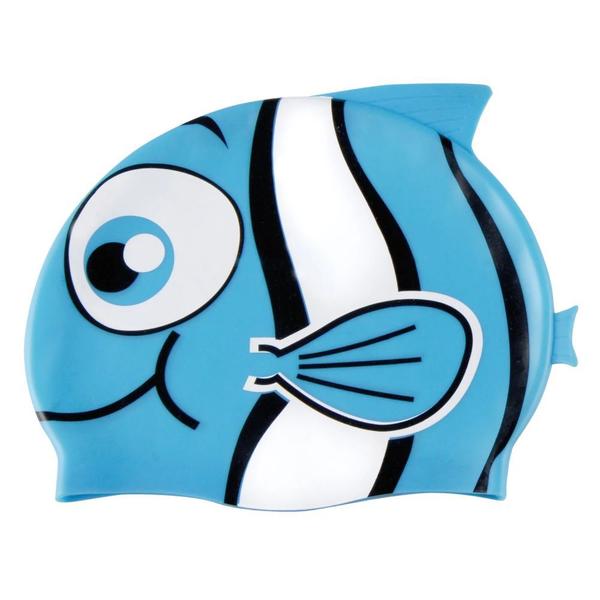 Imagem de Touca de Natacao Infantil Silicone Peixinho Azul  Mor 