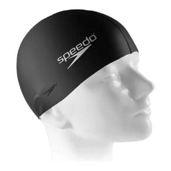 Imagem de Touca De Natação Speedo Flat Cap Silicone Lisa Preto