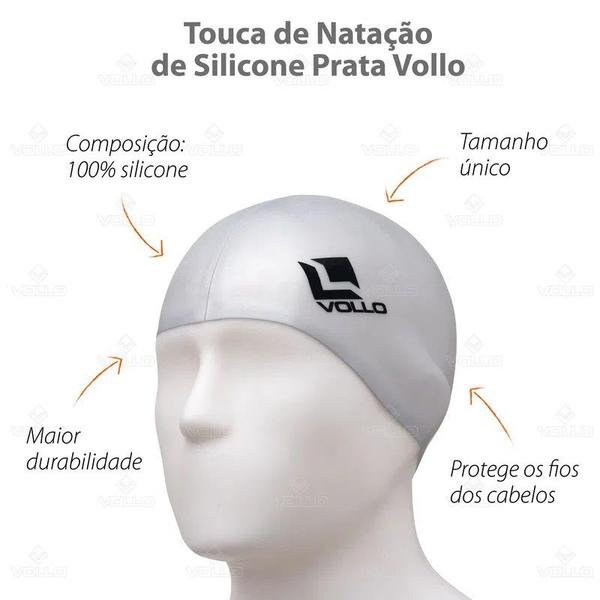 Imagem de Touca de Natação Vollo - Prata