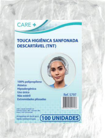 Imagem de Touca higiênica sanfonada  pacote 100 unidades - care