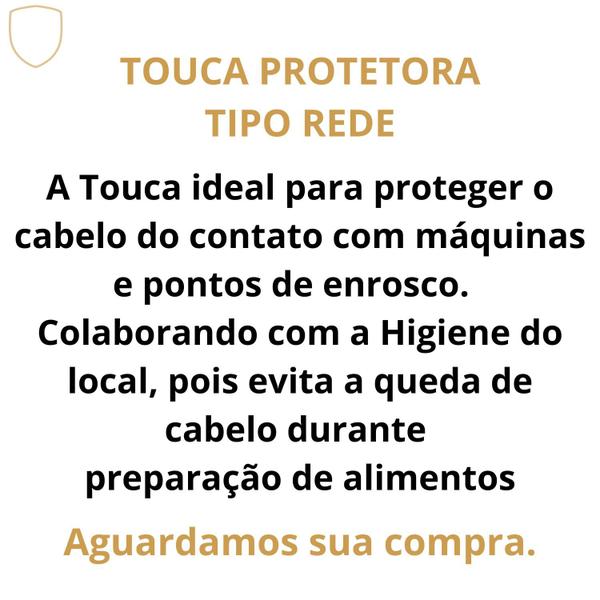 Imagem de Touca Protetora Cabelo Capilar Tipo Rede Redinha 1000 Unidades Aprovada pela Anvisa Restaurante Lanchonete Salão Estética