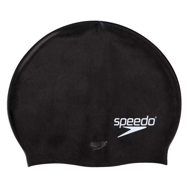 Imagem de Touca Speedo Natação Silicone Lisa Preta - C18009