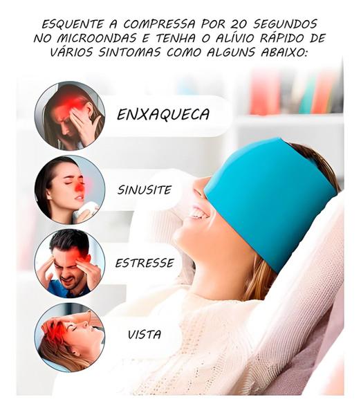 Touca Térmica Máscara Ajustável Para Enxaqueca Dor De Cabeça - ZEM Imagem de Touca Térmica Máscara Ajustável Para Enxaqueca Dor De Cabeça
