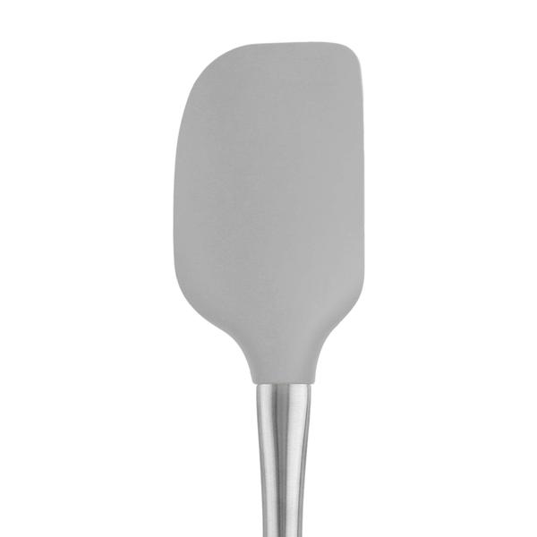 Imagem de Tovolo Flex-Core Aço inoxidável manipulado Spatula Heat-Resistant & BPA-Free Silicone Turner Head, Ferro Fundido & Panela antiaderente, lava-louças-seguras, cinza ostra