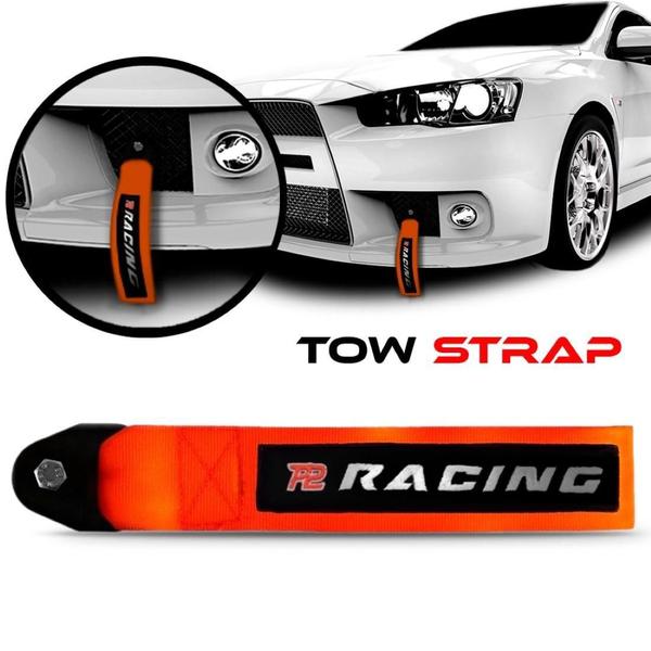 Imagem de Tow Strap Cinta Reboque Engate Laranja