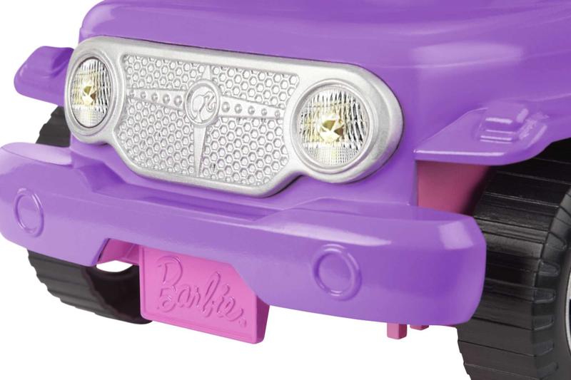 Imagem de Toy Car, SUV off-road roxo do tamanho de uma boneca Barbie com 2 assentos rosa