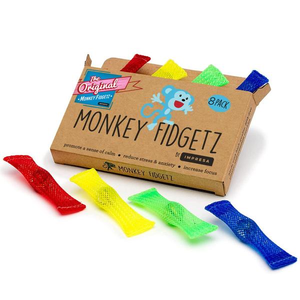 Toy Fidget Toy IMPRESA Monkey Fidgetz em malha e mármore, pacote com 8 Imagem de Toy Fidget Toy IMPRESA Monkey Fidgetz em malha e mármore, pacote com 8