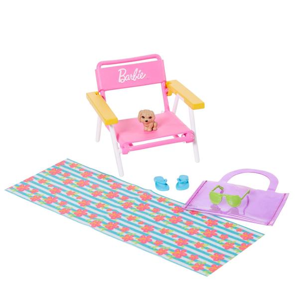 Imagem de Toy Figure Playset Conjunto de acessórios de praia da Barbie