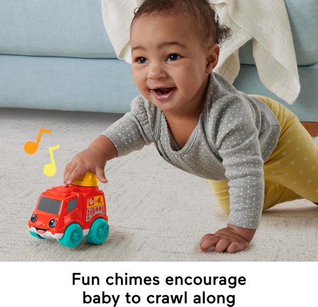 Imagem de Toy Fisher-Price Chime & Ride Fire Truck Push-Along por mais de 6 meses