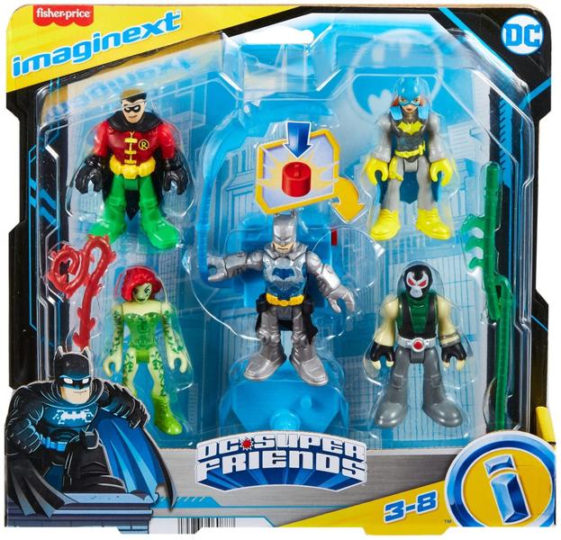 Imagem de Toy Fisher-Price Imaginext DC Super Friends Batman, conjunto de 9 unidades e mais de 3