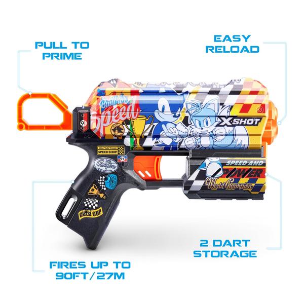 Imagem de Toy Foam Dart Blaster XShot Skins Flux Sonic com 16 dardos