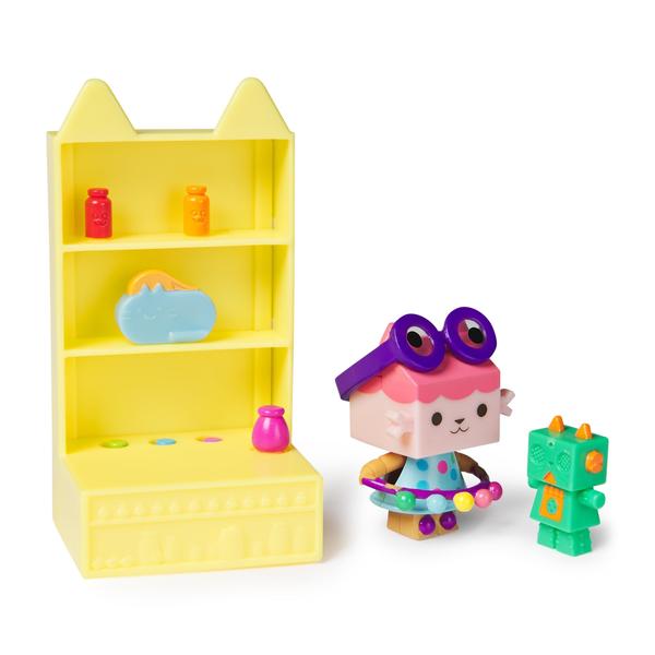 Toy Gabby's Dollhouse Celebration Baby Box Cat com móveis Imagem de Toy Gabby's Dollhouse Celebration Baby Box Cat com móveis