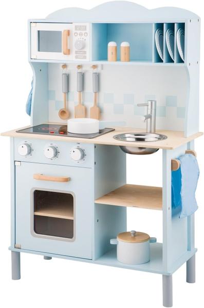 Imagem de Toy Kitchen New Classic Toys Blue Wooden com cozinha elétrica