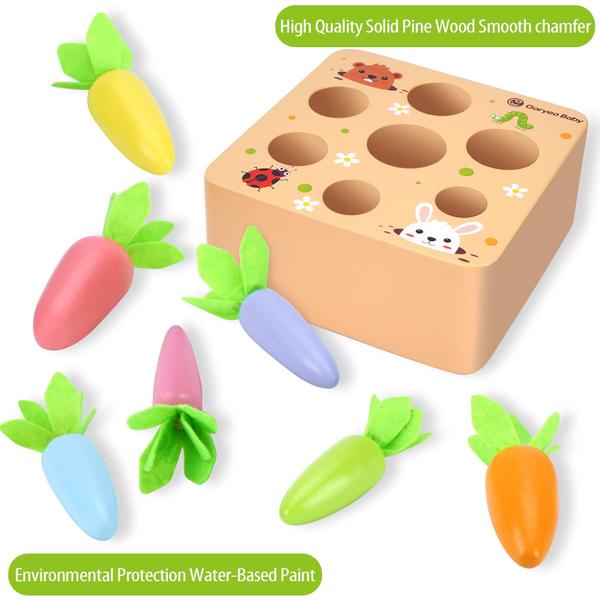 Imagem de Toy KMTJT Macron Carrot Harvest Game Wooden para 1-3 anos