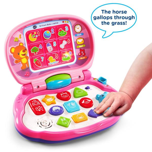 Imagem de Toy Laptop VTech Brilliant Baby Laptop com mais de 115 músicas rosa