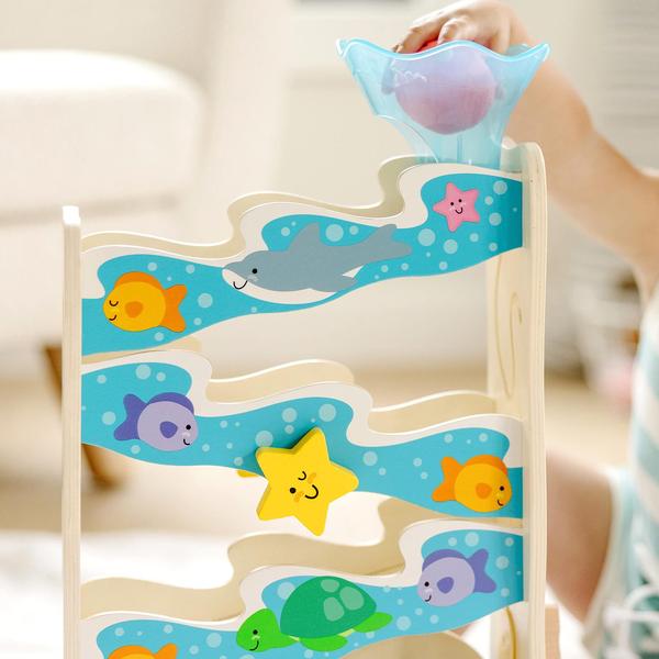 Imagem de Toy Melissa & Doug Rollables Wooden Ocean Slide, 5 peças