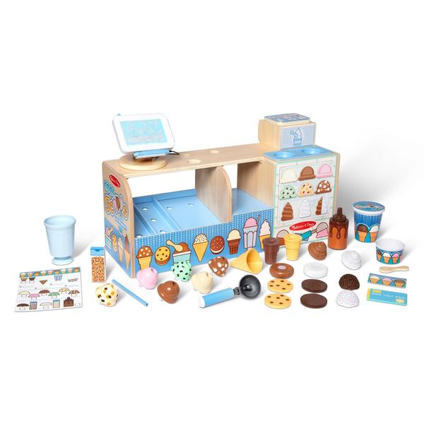 Imagem de Toy Melissa e Doug Wooden Cool Scoops Ice Creamery Play Food