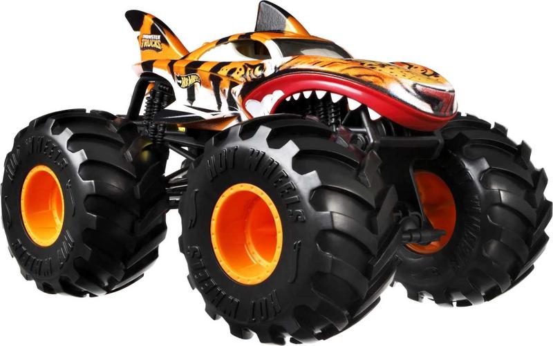 Imagem de Toy Monster Trucks Hot Wheels Tiger Shark 1:24 para crianças