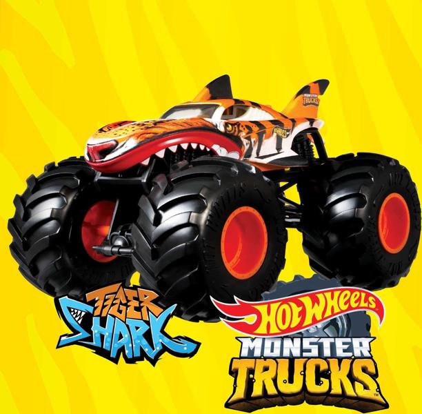 Imagem de Toy Monster Trucks Hot Wheels Tiger Shark 1:24 para crianças