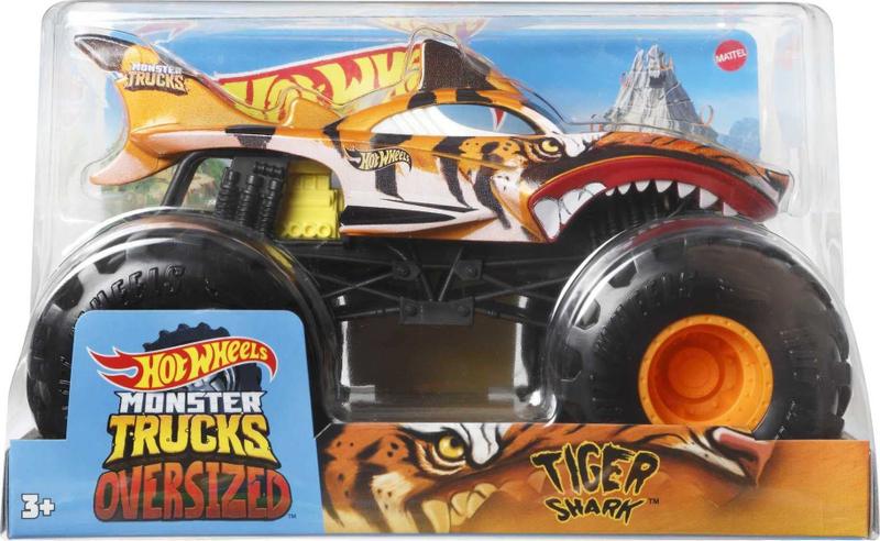 Imagem de Toy Monster Trucks Hot Wheels Tiger Shark 1:24 para crianças