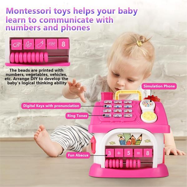 Imagem de Toy OKREVIEW Montessori Musical 8 em 1 House 1-2 Years Girls