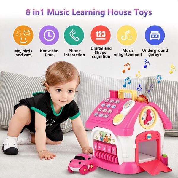 Imagem de Toy OKREVIEW Montessori Musical 8 em 1 House 1-2 Years Girls