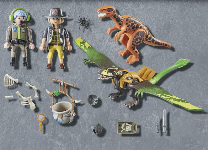 Imagem de Toy Playmobil Dimorphodon com Kaidan com braços e asas móveis