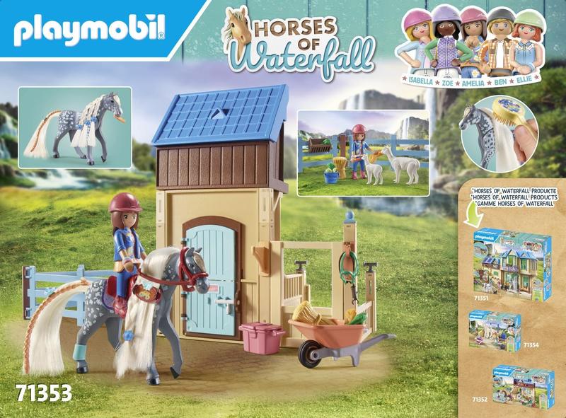 Imagem de Toy Playmobil Horses of Waterfall Horse Stall com Amelia