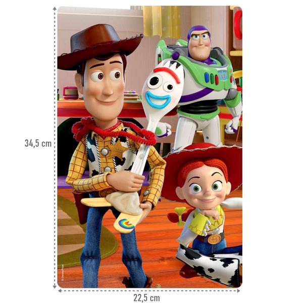 Imagem de Toy Story 4 Quebra Cabeça Puzzle Woody Buzz Jessie 100 Peças - Toyster