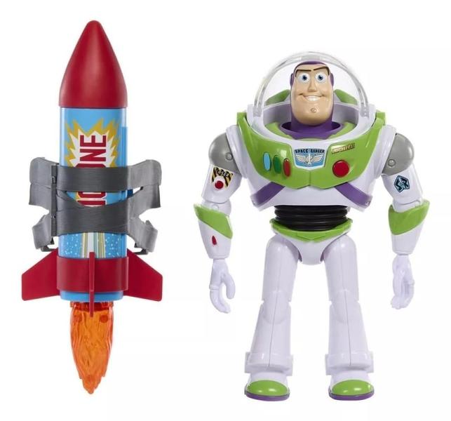 Imagem de Toy Story Buzz Lightyear 28cm Foguete Resgate 35 sons Mattel