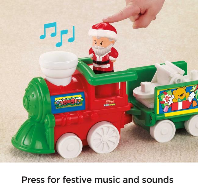 Imagem de Toy Train Fisher-Price Little People com Papai Noel e Renas