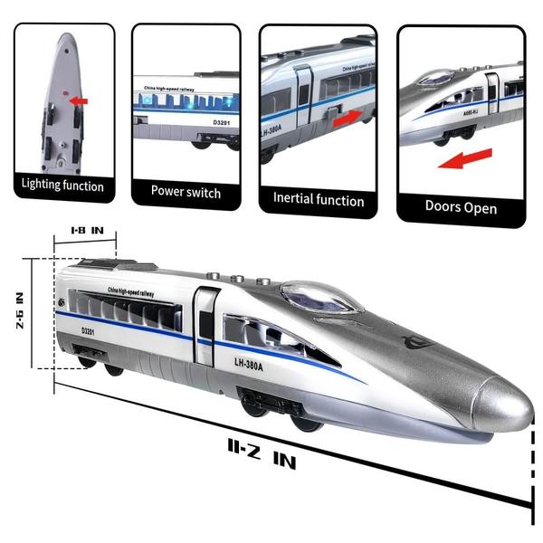 Imagem de Toy Train Sulypo Bullet Train Mini para crianças de 3 a 8 anos com som